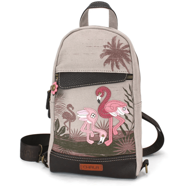 Canvas Sling Bag - Flamingo