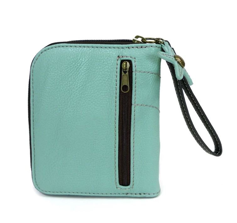 Zip Around Wallet Teal Turtle