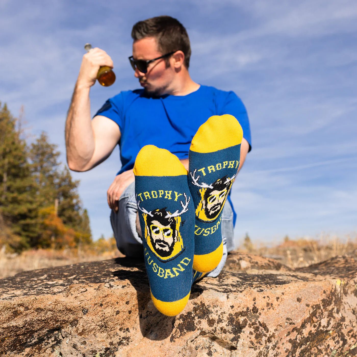 Socks - Crew Length 'Trophy Husband' socks