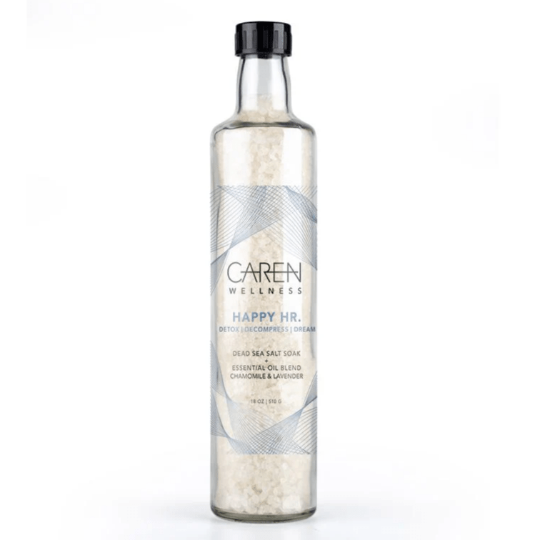 Caren Salt Soak - HAPPY HR. Dead Sea - 18 oz Glass Bottle