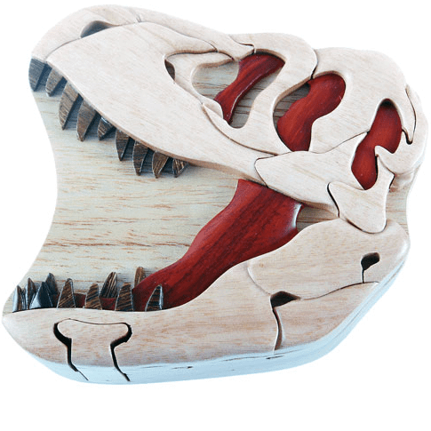 Wooden T-Rex Skull Puzzle