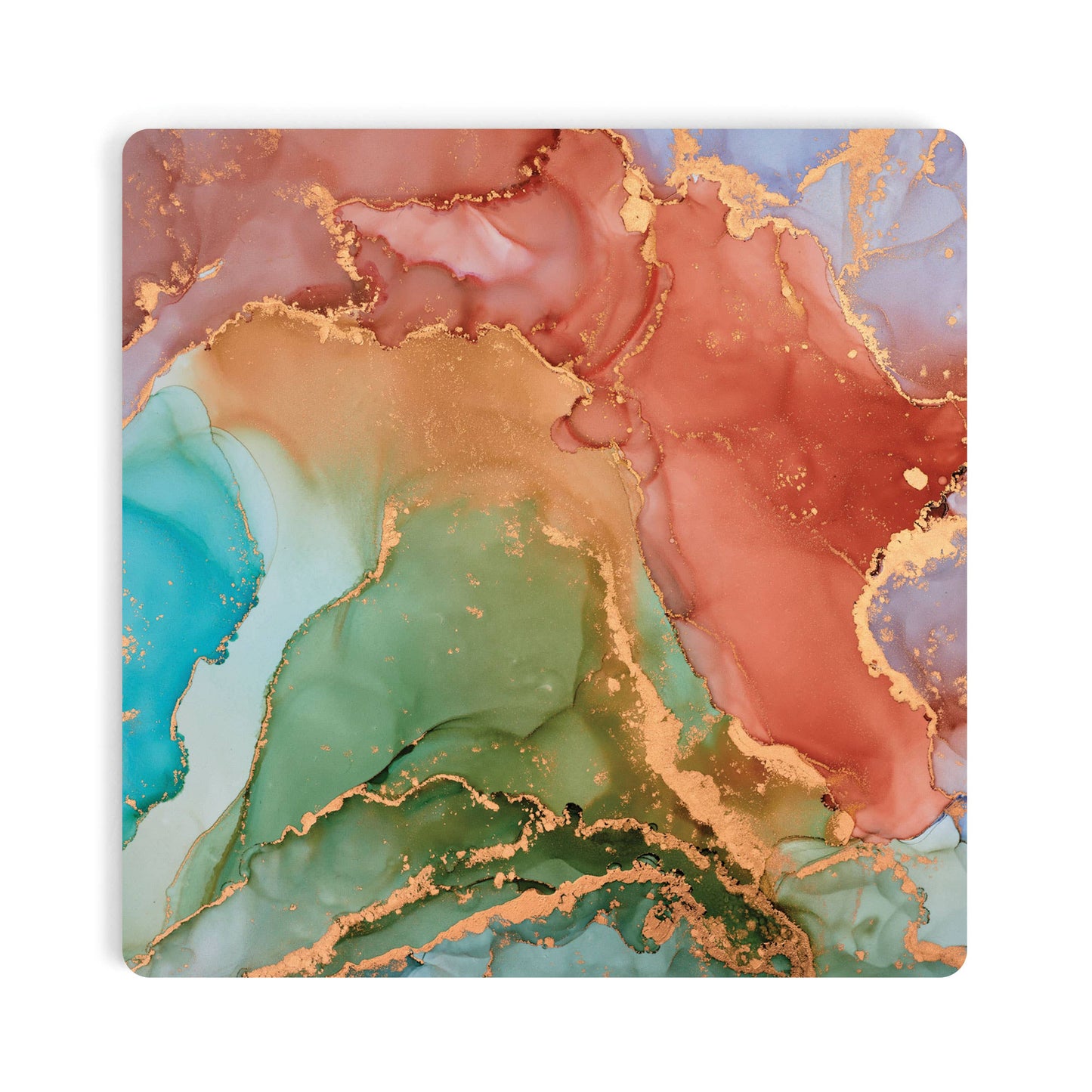 Coaster - Orange & Green Geode Coaster COA1979