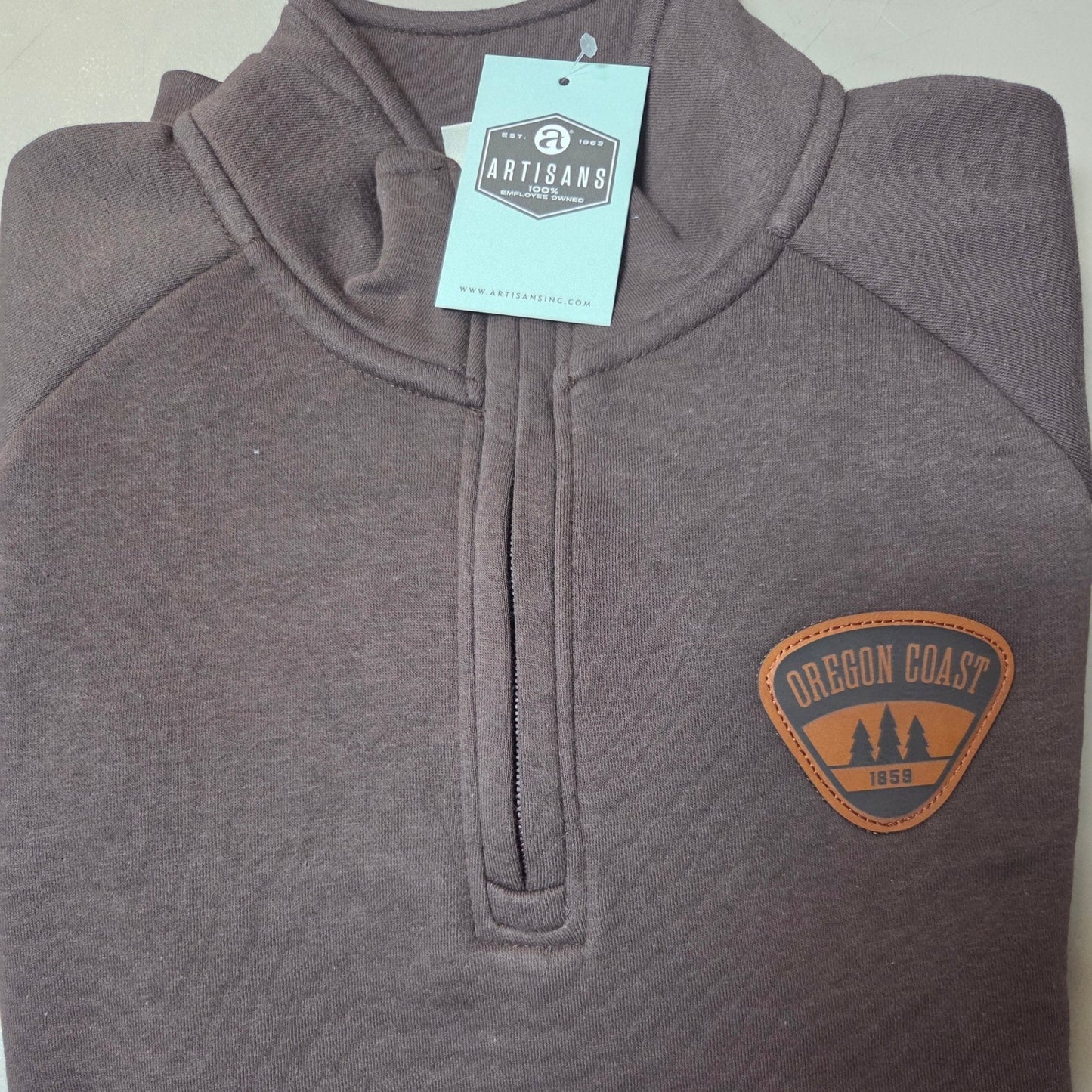 Apparel - Unisex 1/4 Zip A Team Dark Brown