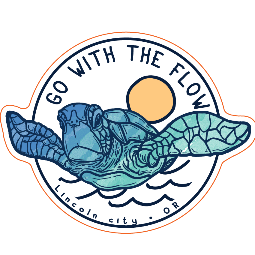 Go Flow Turtle Sticker