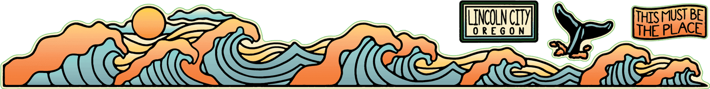 Vorago Wave Whale Tail Sticker
