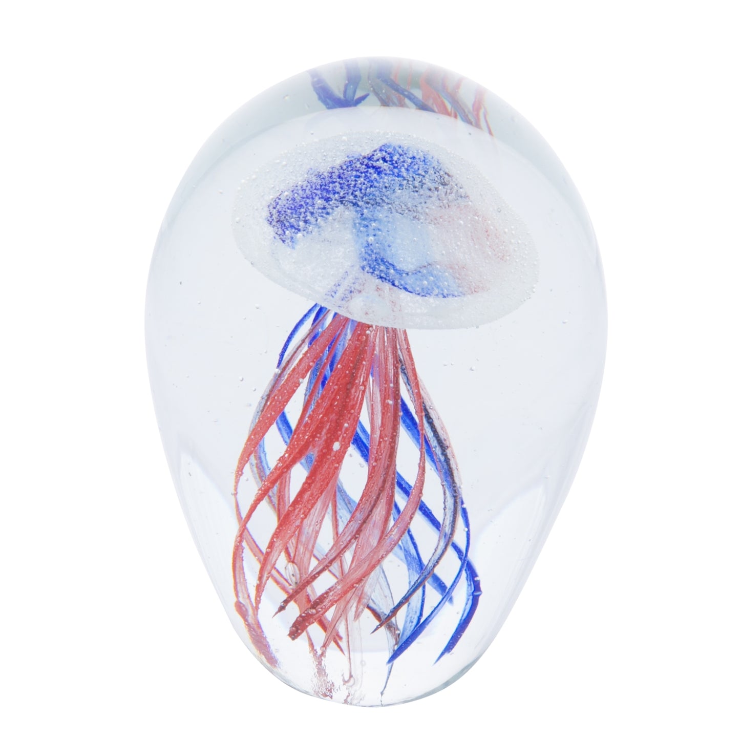 Glass Art - Jellyfish - Red/Blue