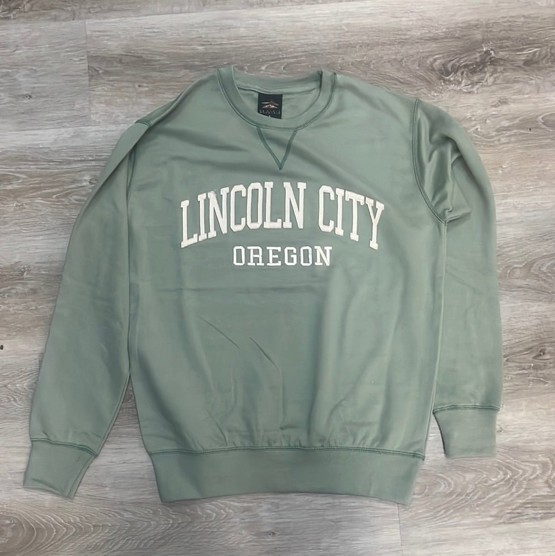 Unisex Crewneck Lincoln City Oregon Sage