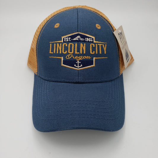 Hat Lincoln City Oregon Sleek Wave w/Anchor
