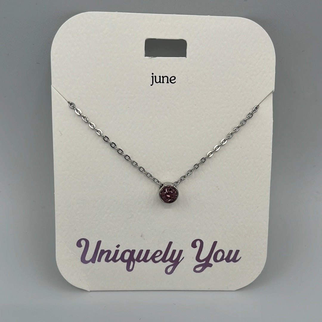 Necklace - YOU 2006 - June Birthstone - Light Amethyst