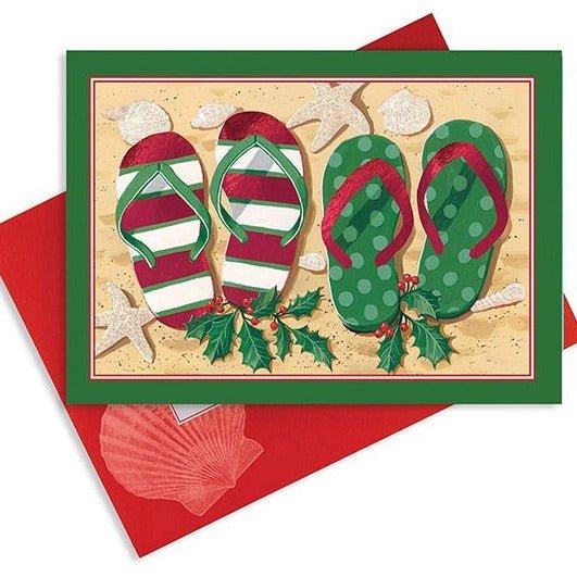 Boxed Greeting Cards Holiday Flip Flops