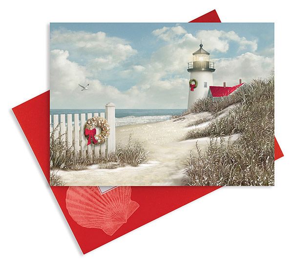 Boxed Greeting Cards Peaceful Shore Lighthouse