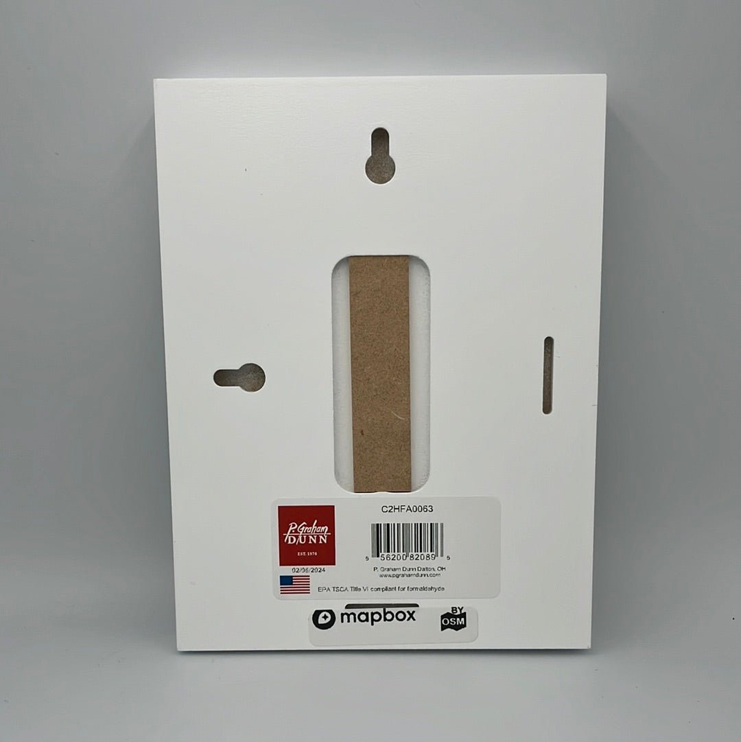 Lincoln City Map Wooden Block Sign