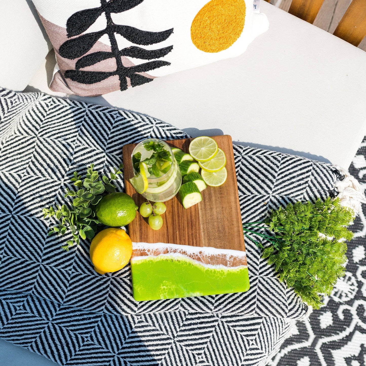 11" x 8" Lime Collection Charcuterie Board