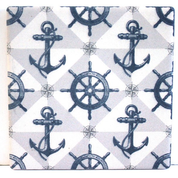 Clearance Coaster COA0474 - Blue Wheels & Anchors