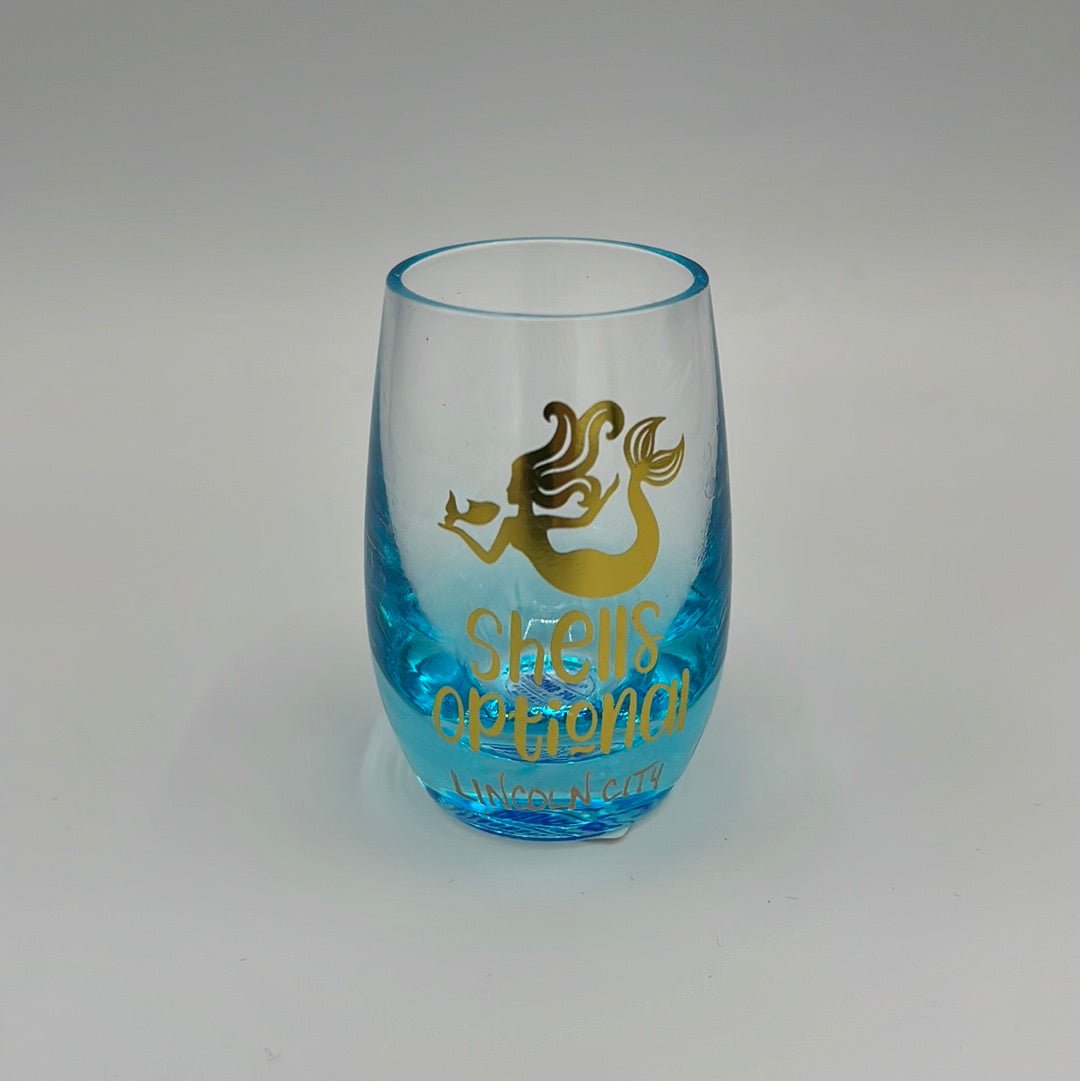 Clearance - Shot Glass Mini Wine Glass Mermaid Shells Optional