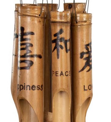 Wind Chime Bamboo Love, Peace