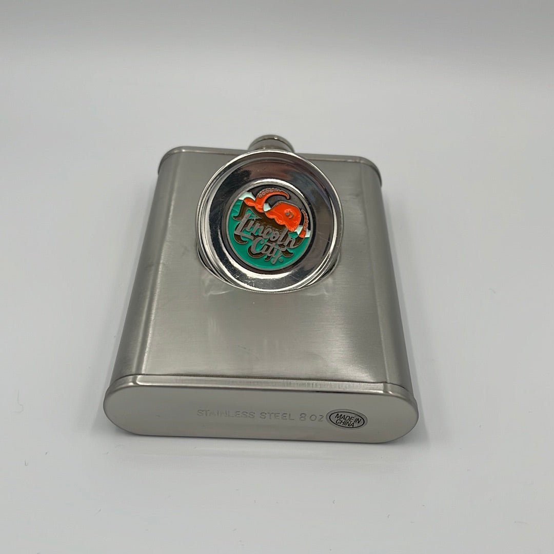 Flask W/Shot Glass Lincoln City Logo