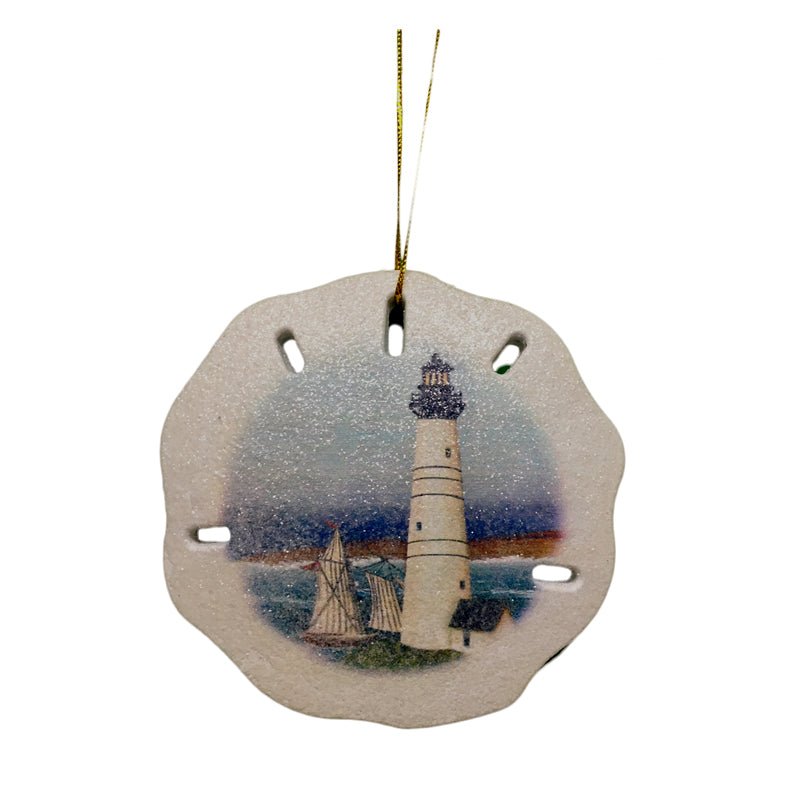 Ornament - Sand Dollar w/light house