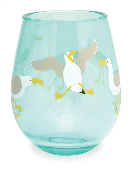 Wine Glass Tumbler Seagulls