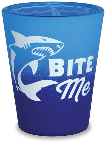 Shot Glass Velvet Shark Bite Me