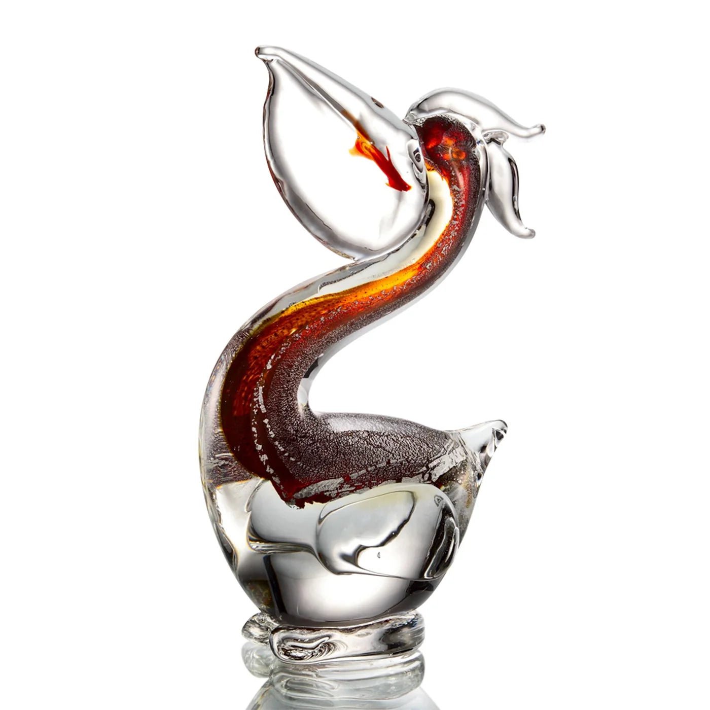 Glass Art - Pelican with Fish