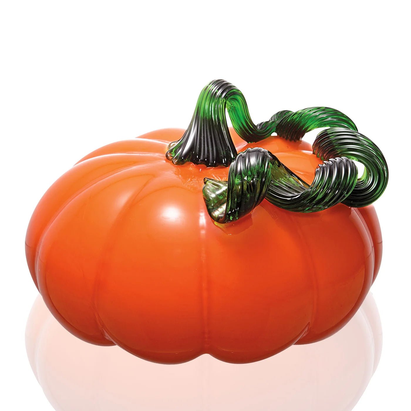 Large Orange Pumpkin Glass Art