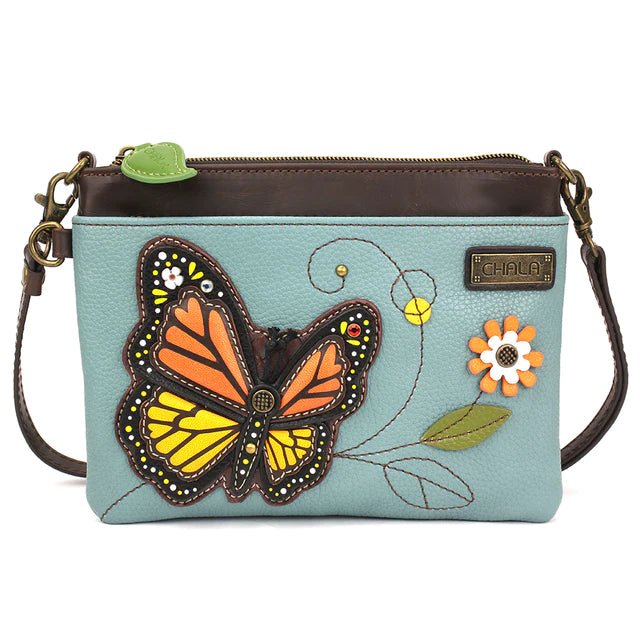 Mini Crossbody Blue Monarch Butterfly