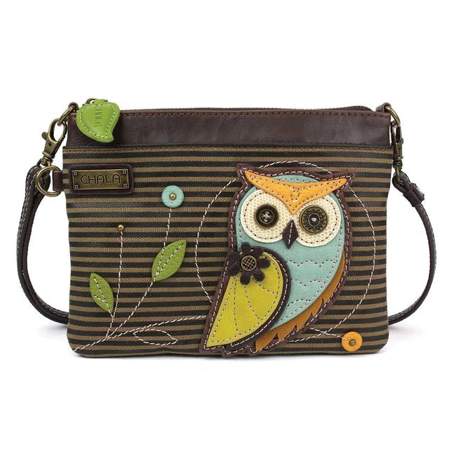 Mini Crossbody OliveStripe Owl