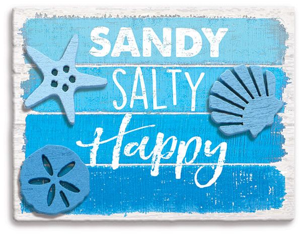 Handcrafted Magnet Sandy Salty Happy