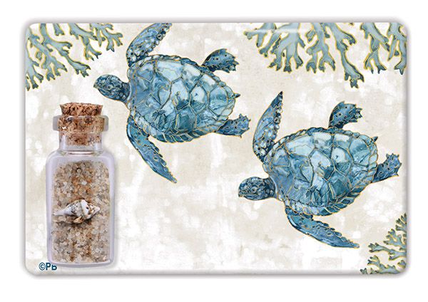 Magnet Jar w/Sand Playa Sea Turtle