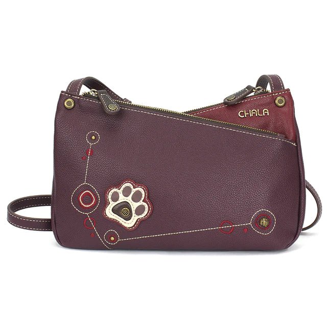 Criss Crossbody Plum Pawprint