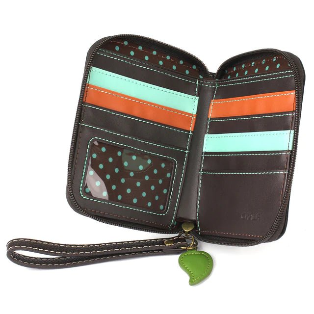 Zip Around Wallet Black Sunflower Group