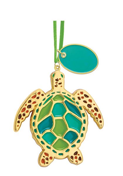 Clearance -Enamel Turtle Ornament