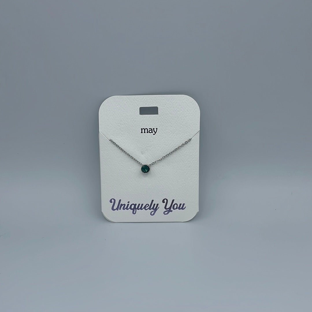 Necklace - YOU 2005 - May Birthstone - Emerald