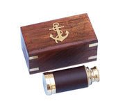 Telescope - Deluxe Class Scouts Brass - Leather Spyglass