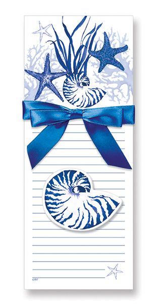 Magnetic Note Pads w/Magnet Indigo Shells
