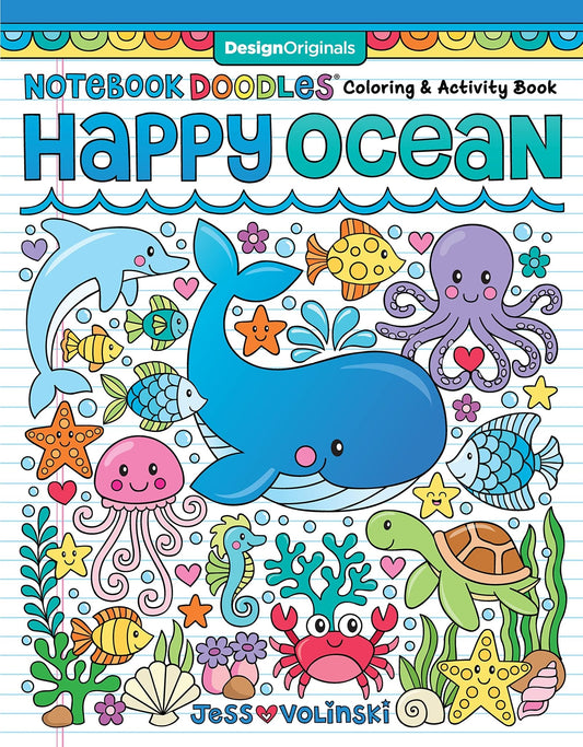 Coloring Book Notebook Doodles Happy Ocean