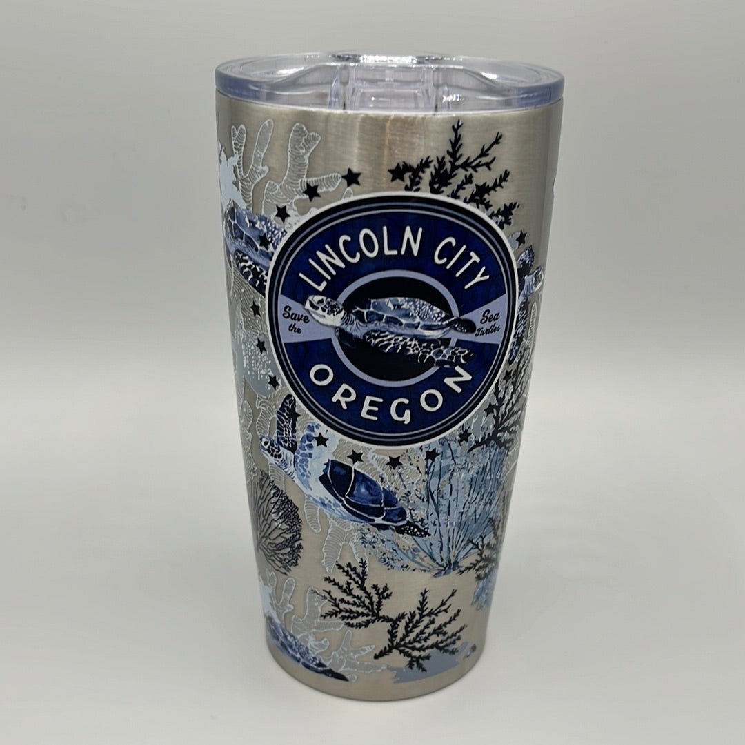 20oz Stainless Tumbler Blue Dusk Turtle