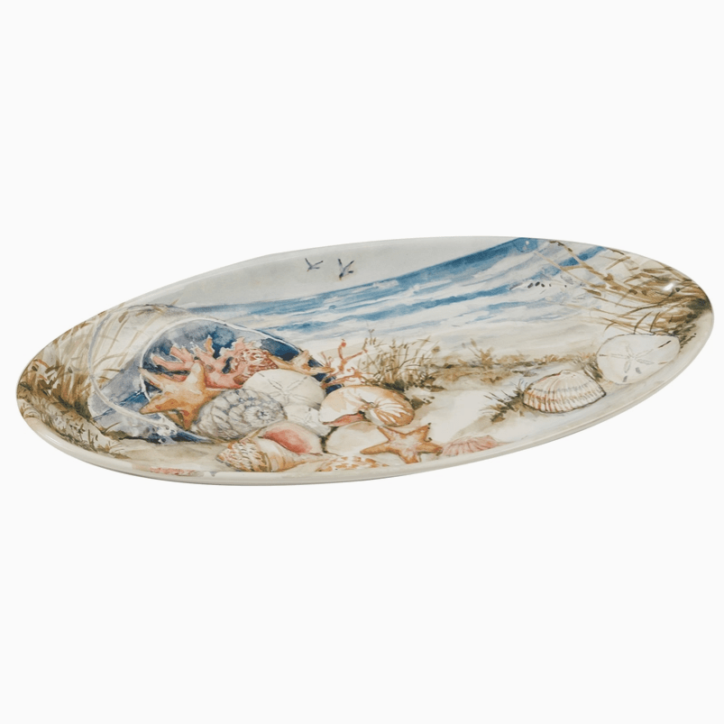 Coastal Landscape Fish Platter 19.5in X 8.5in