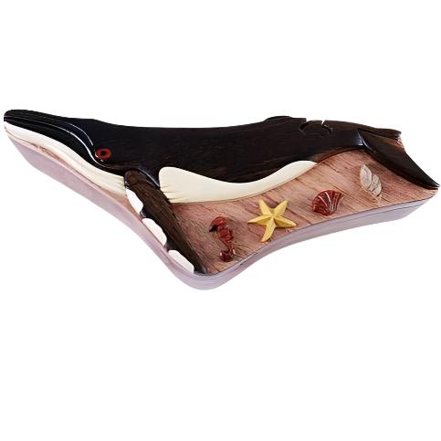 Wooden Humpback Whale Puzzle Box