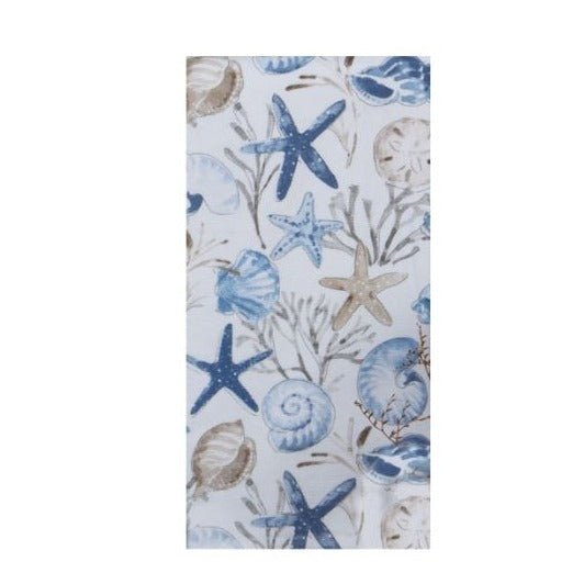 Towel - Blue Escape Shell Toss Dual Purpose Terry Towel