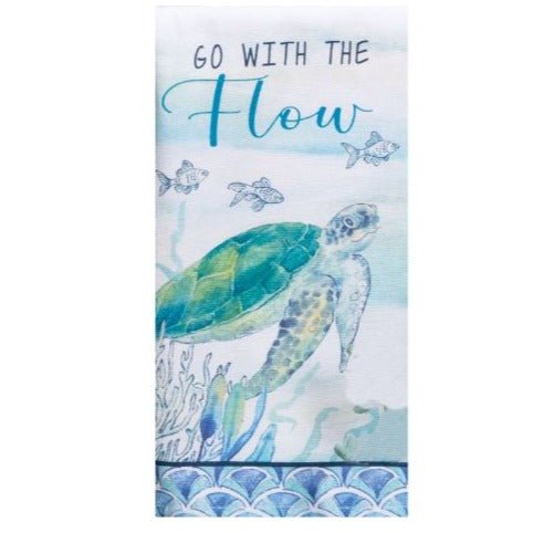 Towel - Terry Great Blue Sea Turtle Dual Purpose