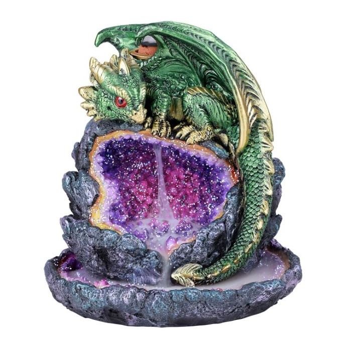 Incense Burner Green Dragon (backflow)