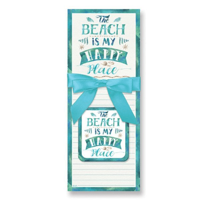 Magnetic Note Pads w/Magnet The Beach is my Happy Place