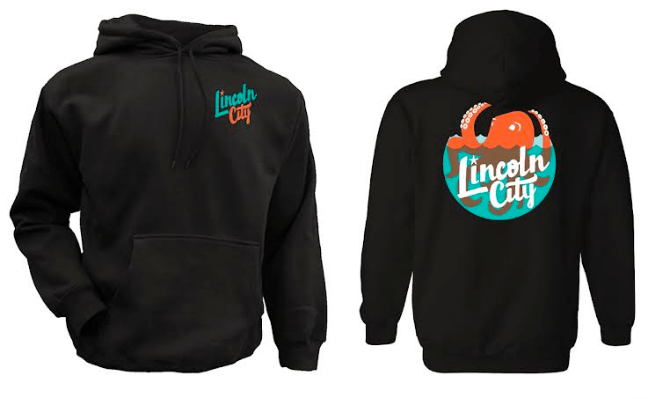 Unisex Hoodie Lincoln City Logo Black