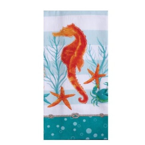 Towel - Terry Coral Reef Seahorse Dual Purpose