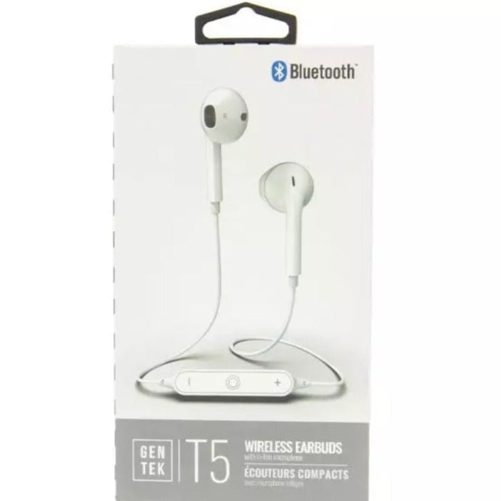 Bluetooth Wireless Earbuds with Mic White