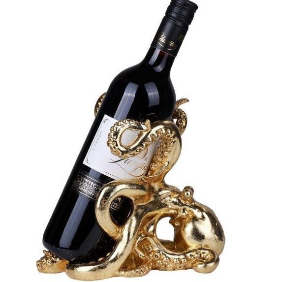 Wine Holder - Octopus Gold