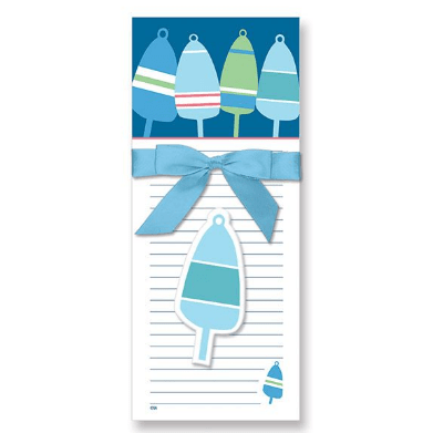 Clearance - Magnetic Note Pads w/Magnet Blue Buoys