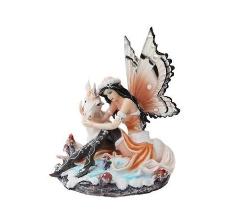 Figurine - Fairy with Unicorn
